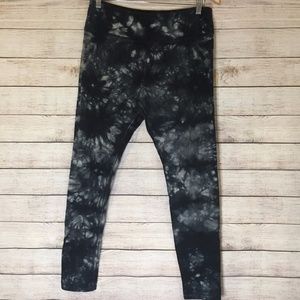Black and Gray Tye Dye Leggings